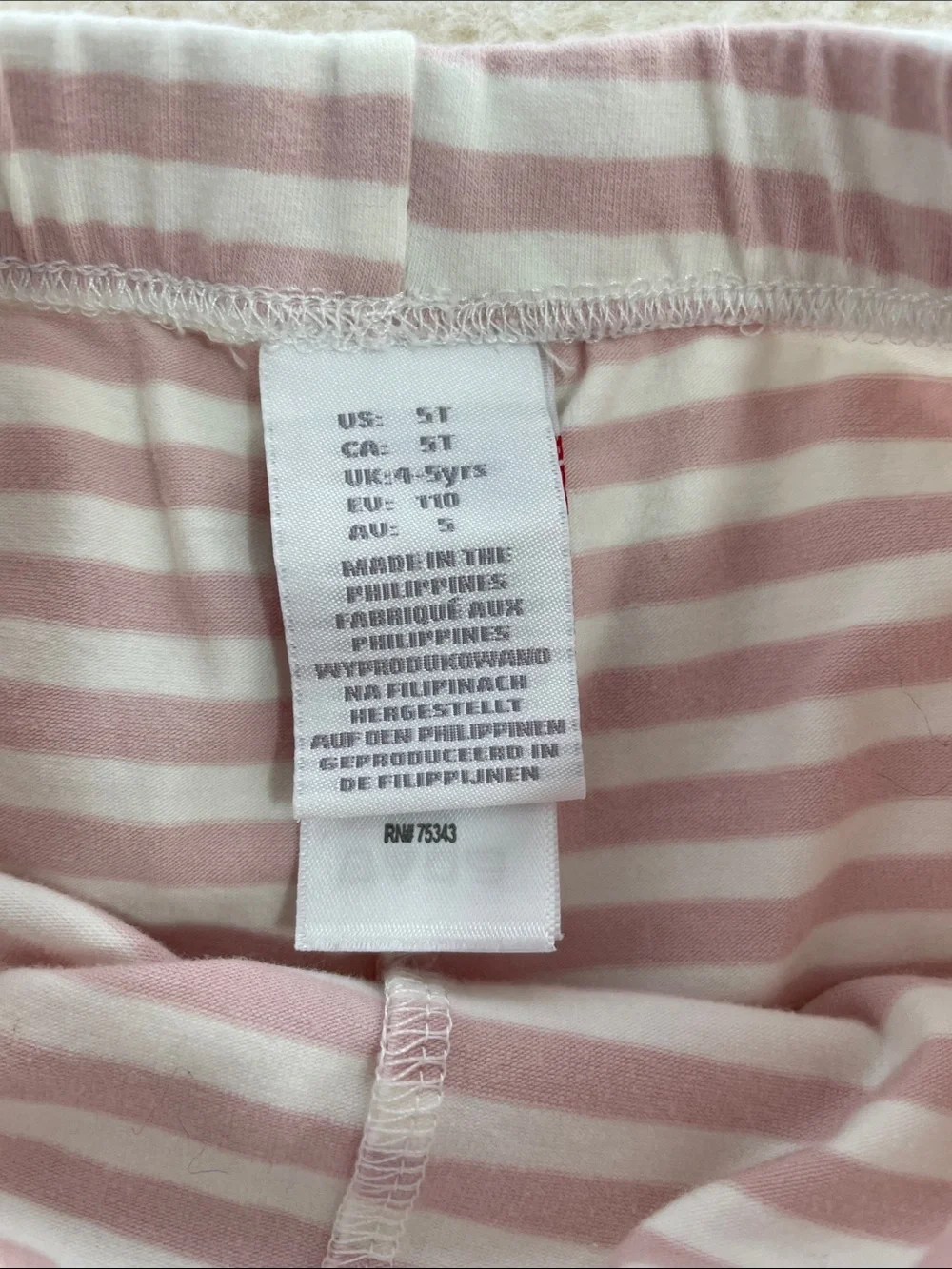 SALE! 25% Off NWT Dylan & Abby Girls White Top and Pink Stripe Leggings Set 5T